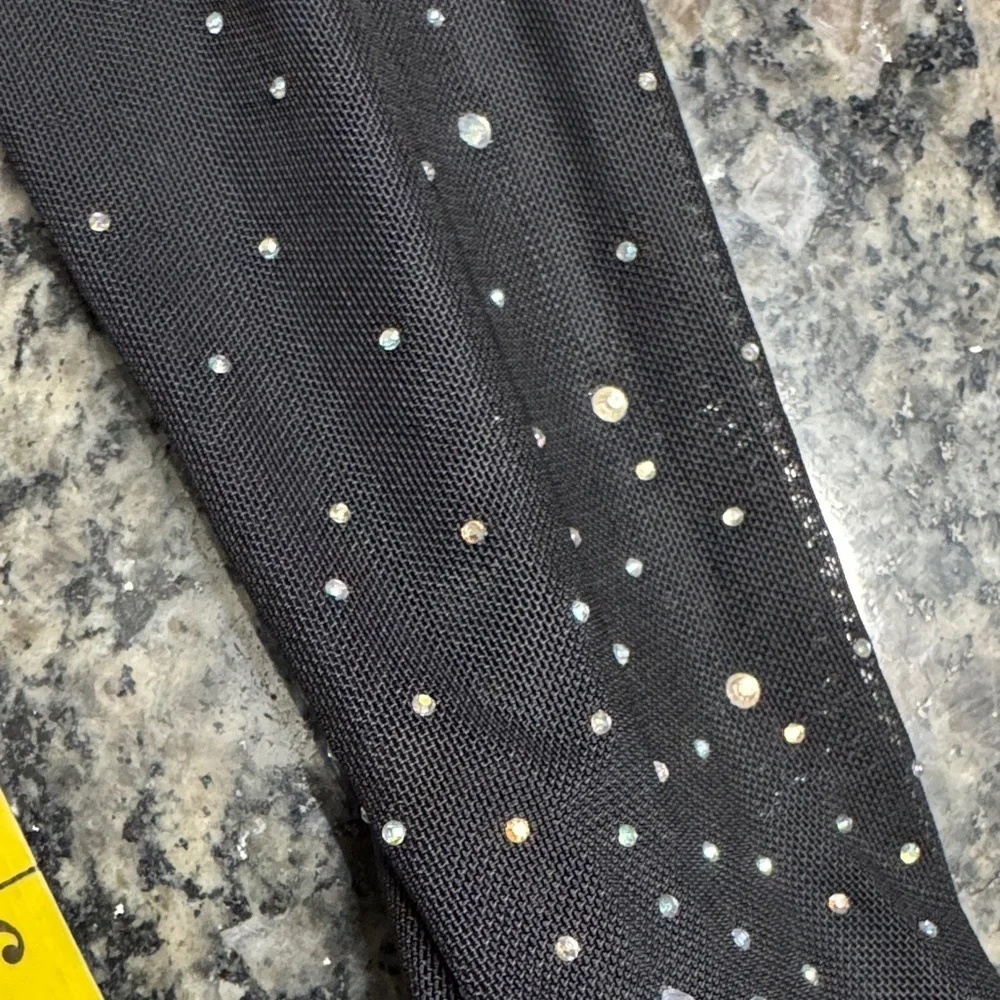 Mix No. 6 Black Over the Knee high heel boots embellished Rhinestones NWT 7.5